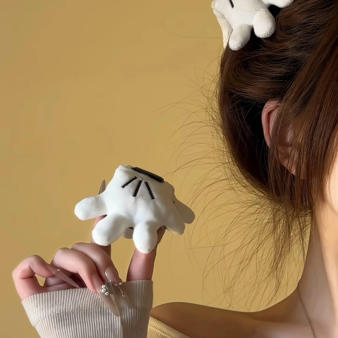 可爱米奇小手抓夹ins风立体公仔发卡手掌发夹夸张创意