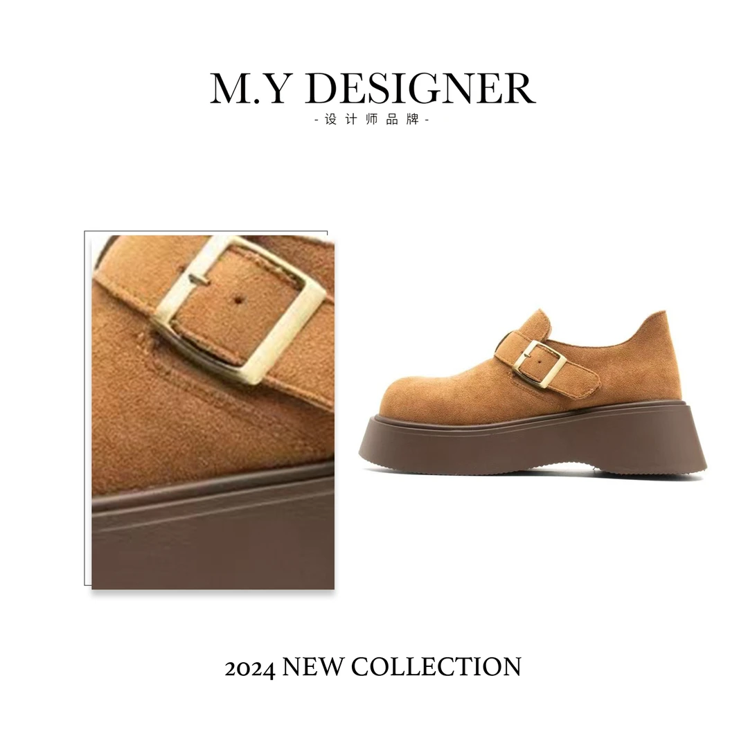 3999小个子增高厚底勃肯鞋女冬新款加绒大头丑萌百搭鞋