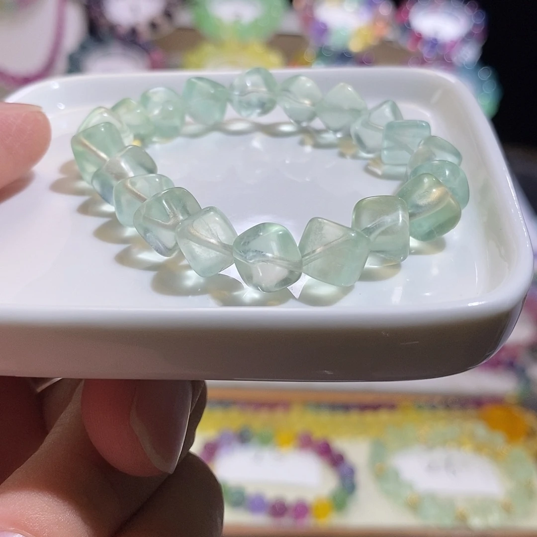 水晶手链未镶嵌薄荷绿冰块