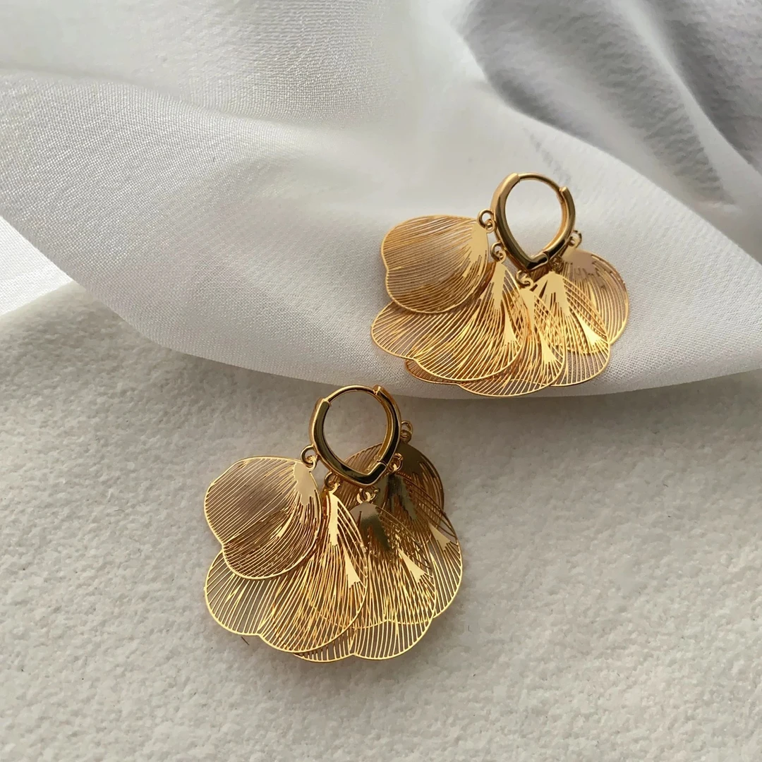 铜合金耳饰 个性小众百搭复古/宫廷欧美珠宝原创设计法式耳环