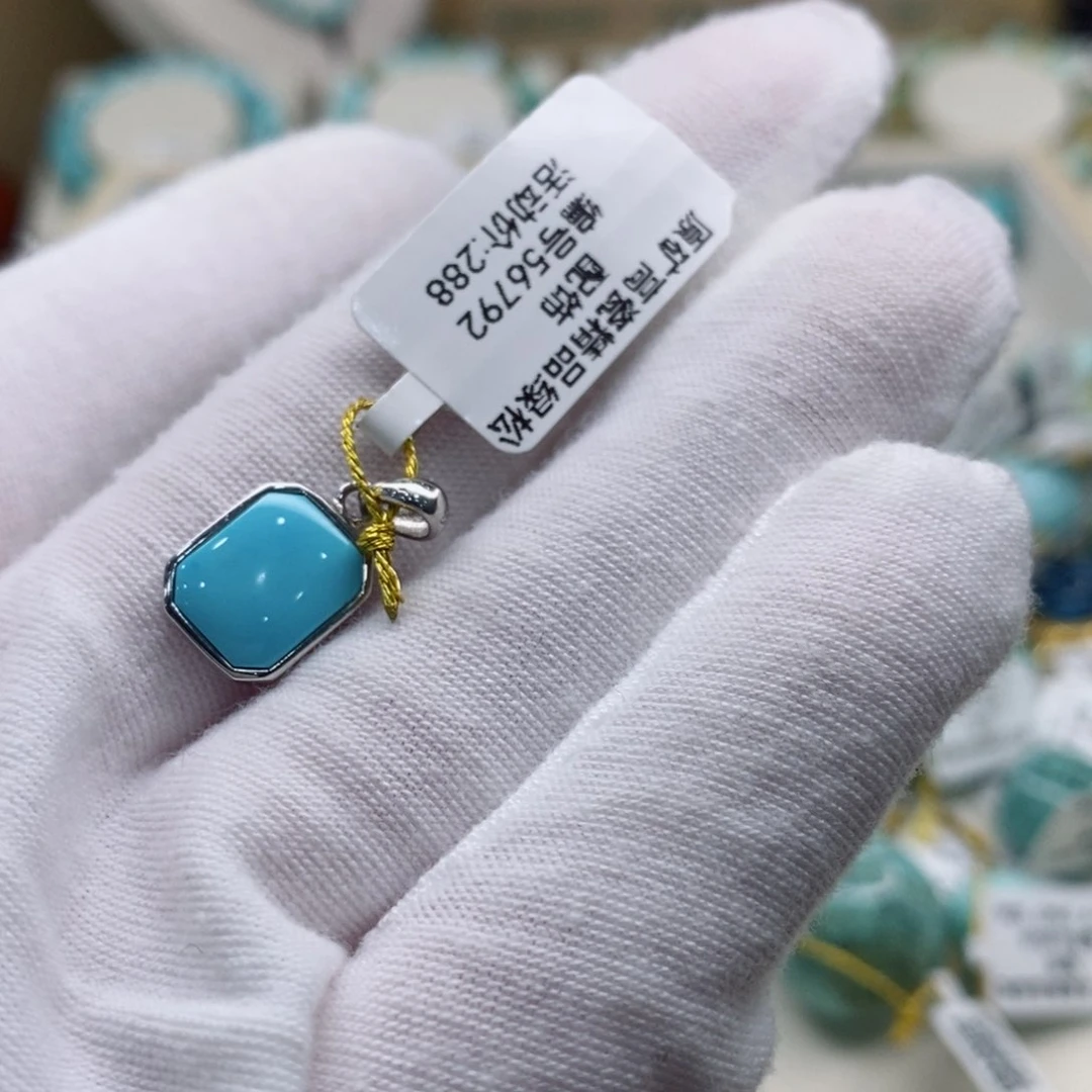 绿松石珠宝奇石银S925镶嵌