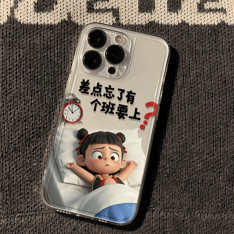 忘了要上班哪吒适用苹果16手机壳13保护壳苹果15/14透明12/11软套