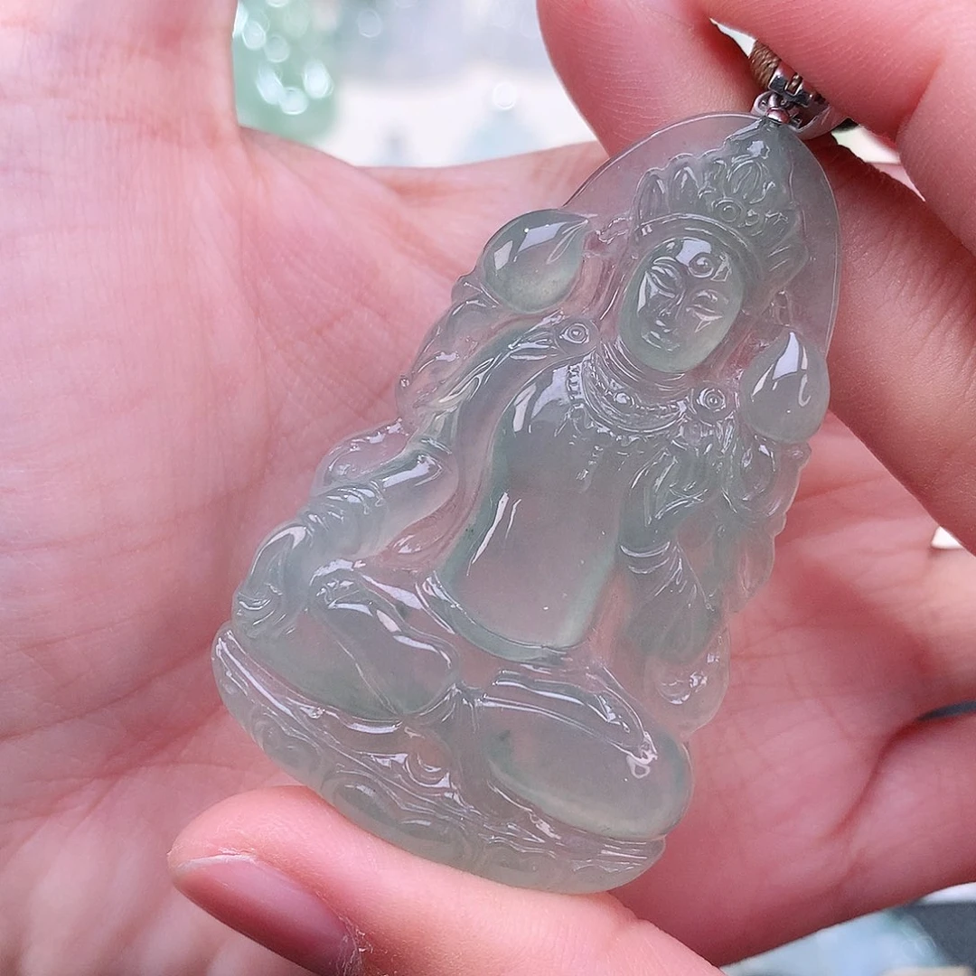 颈饰18K金镶嵌翡翠53-33.5-5