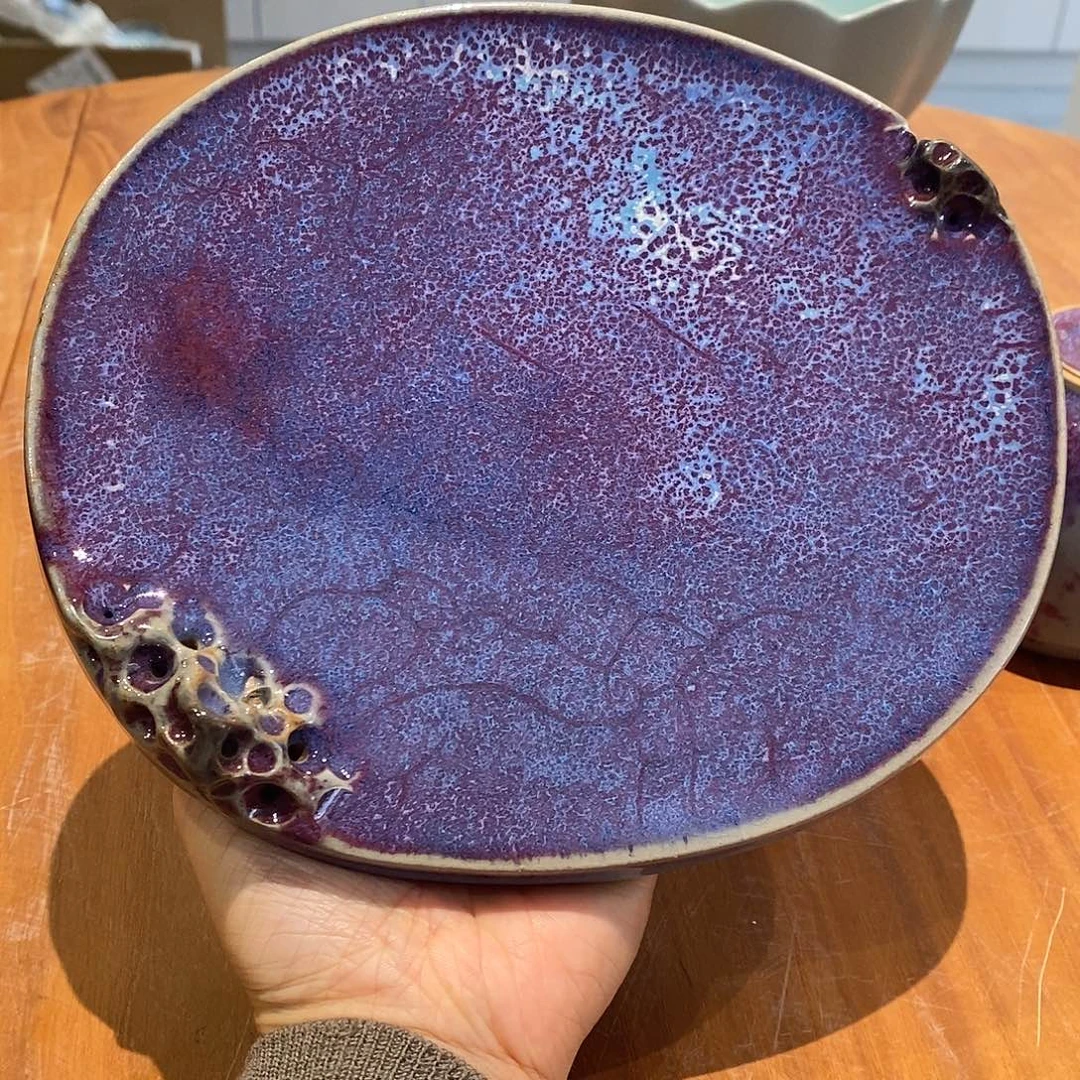 陶钧窑手工雕塑湖石泡台