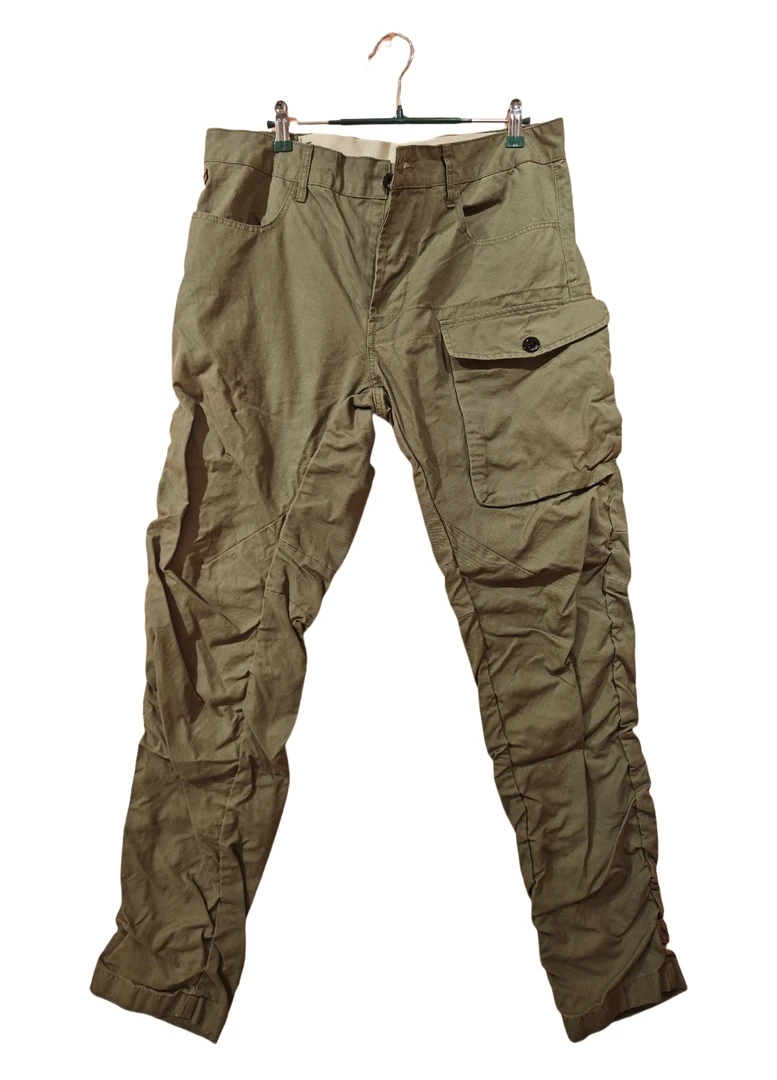 褶皱弹簧帆布工装裤户外