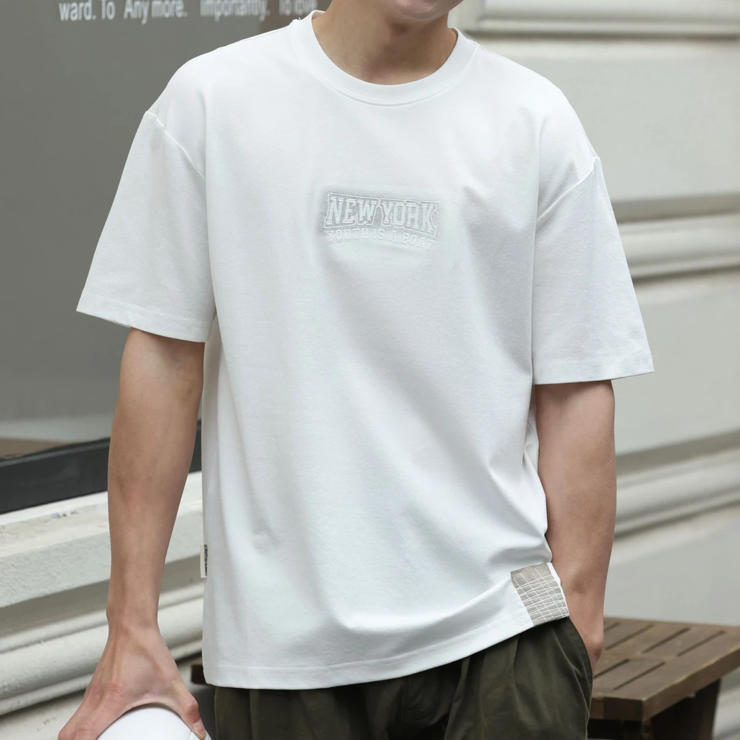 夏季情侣同款透气宽松运动T恤运动风男士百搭简约短袖 GD01 7719