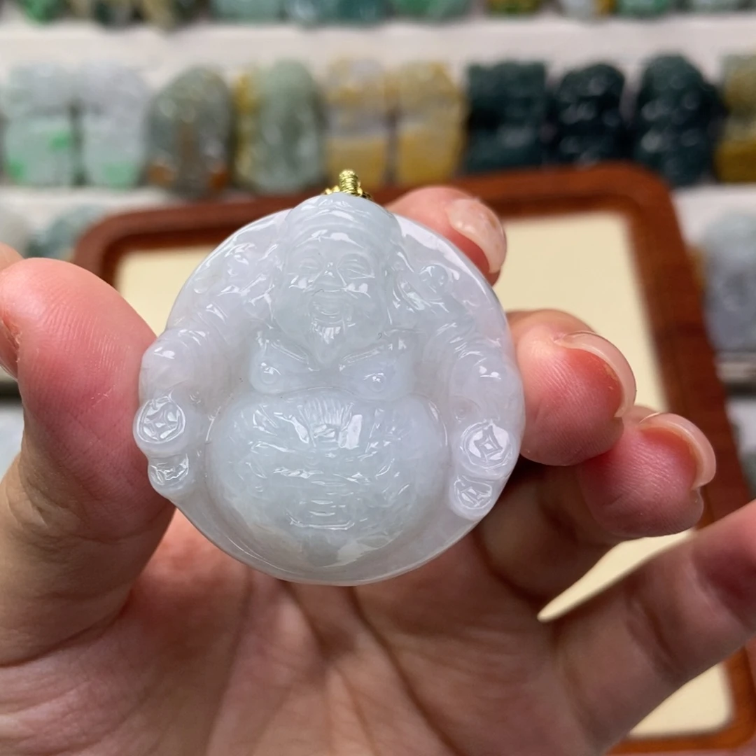 S***。翡翠未镶嵌吊坠(赠链)
