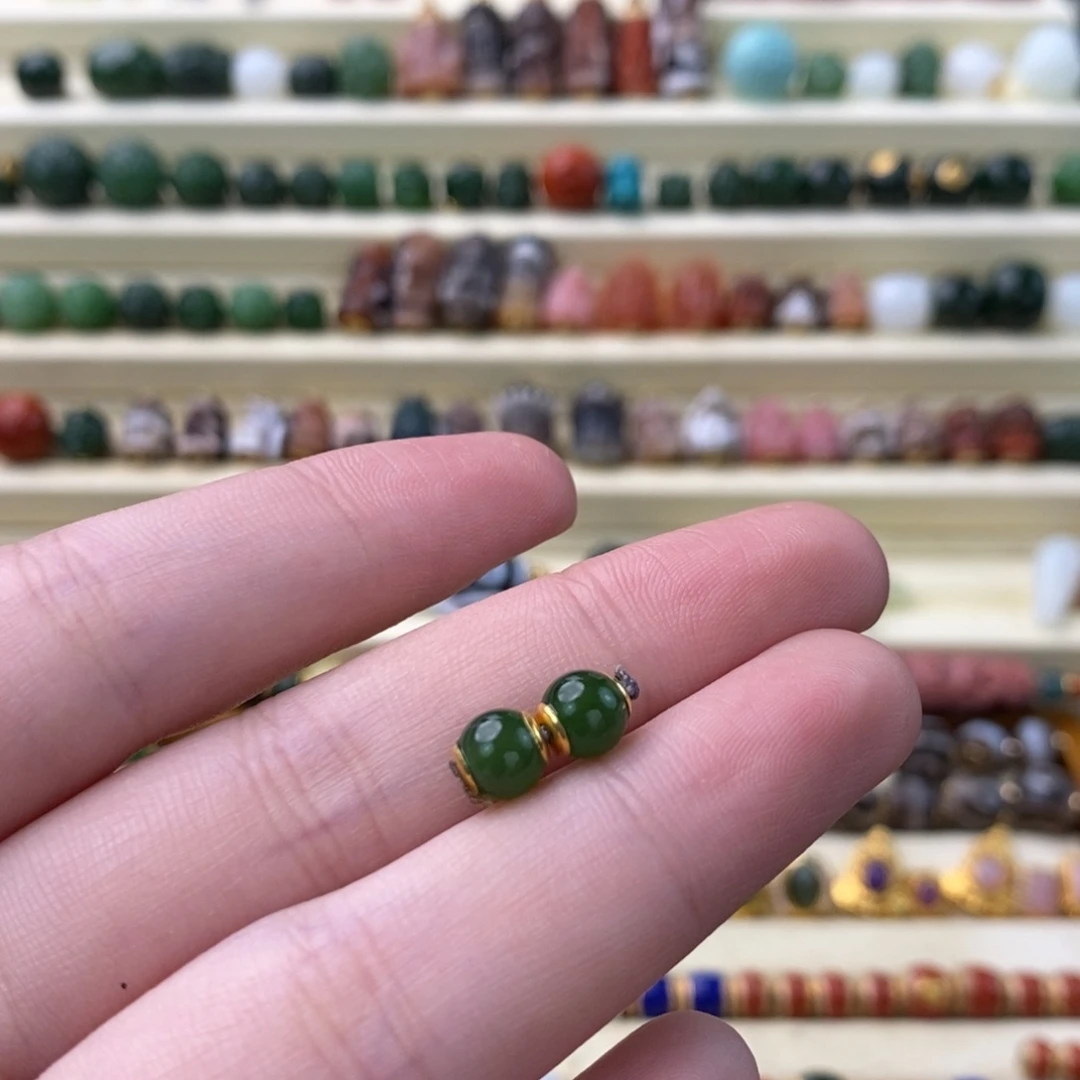 和田玉18K金镶嵌颈饰