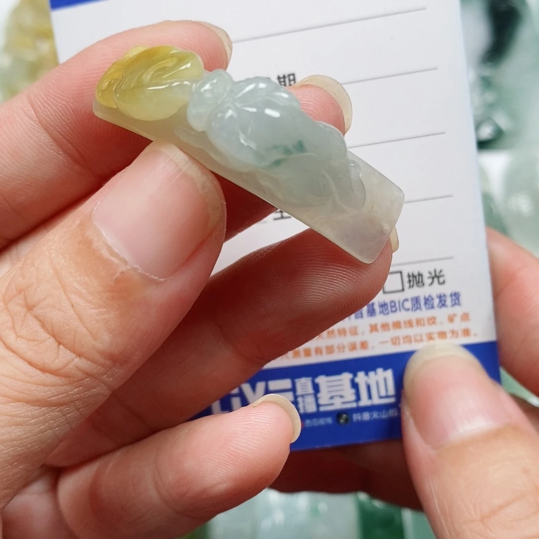 翡翠未镶嵌颈饰貔貅手牌