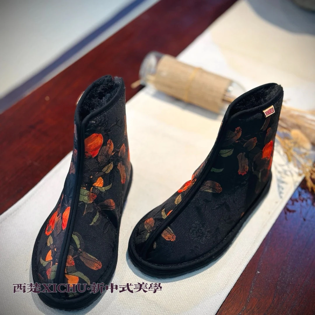 【柿柿如意】冬款高帮大棉千层底布鞋