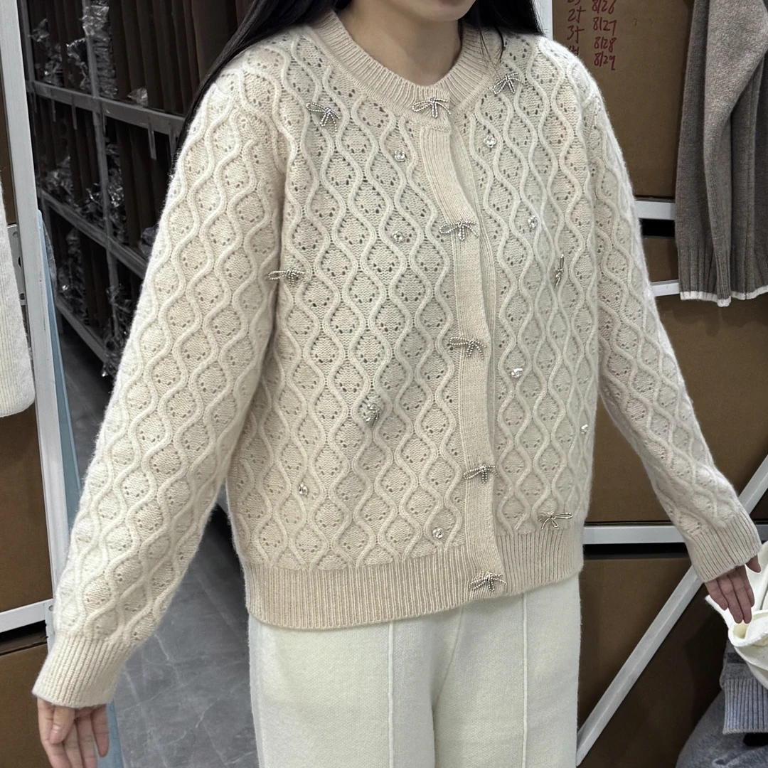 带钻淑女风开衫 nzs 5121