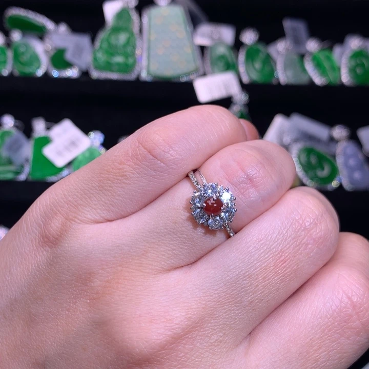 【闪购商品】银S925镶嵌戒指翡翠