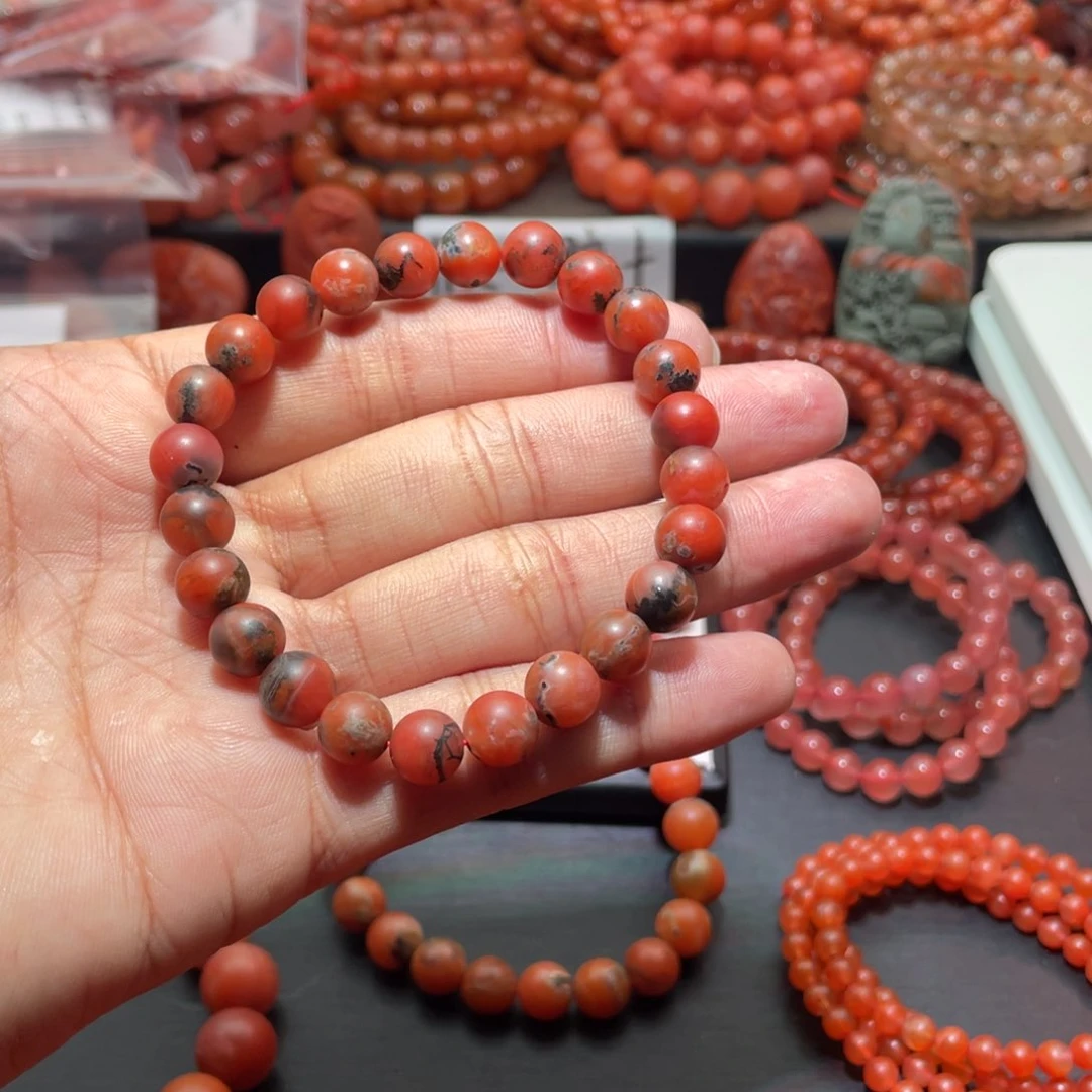 南红玛瑙手链未镶嵌