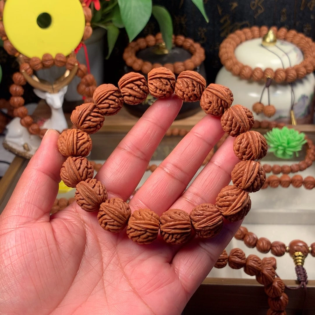 吊坠桃核刺龙手串17