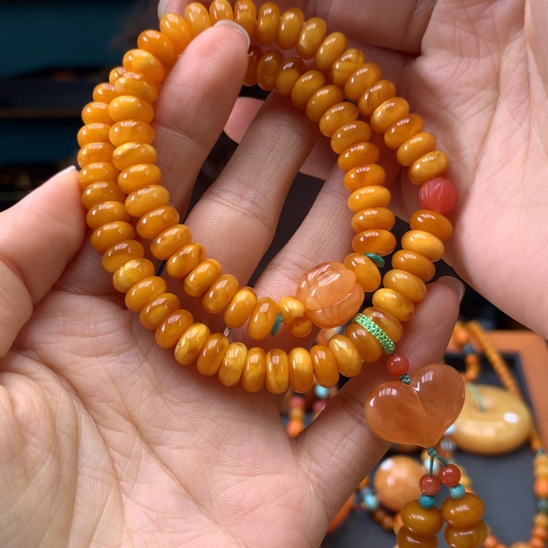 蜜蜡未镶嵌手串天然