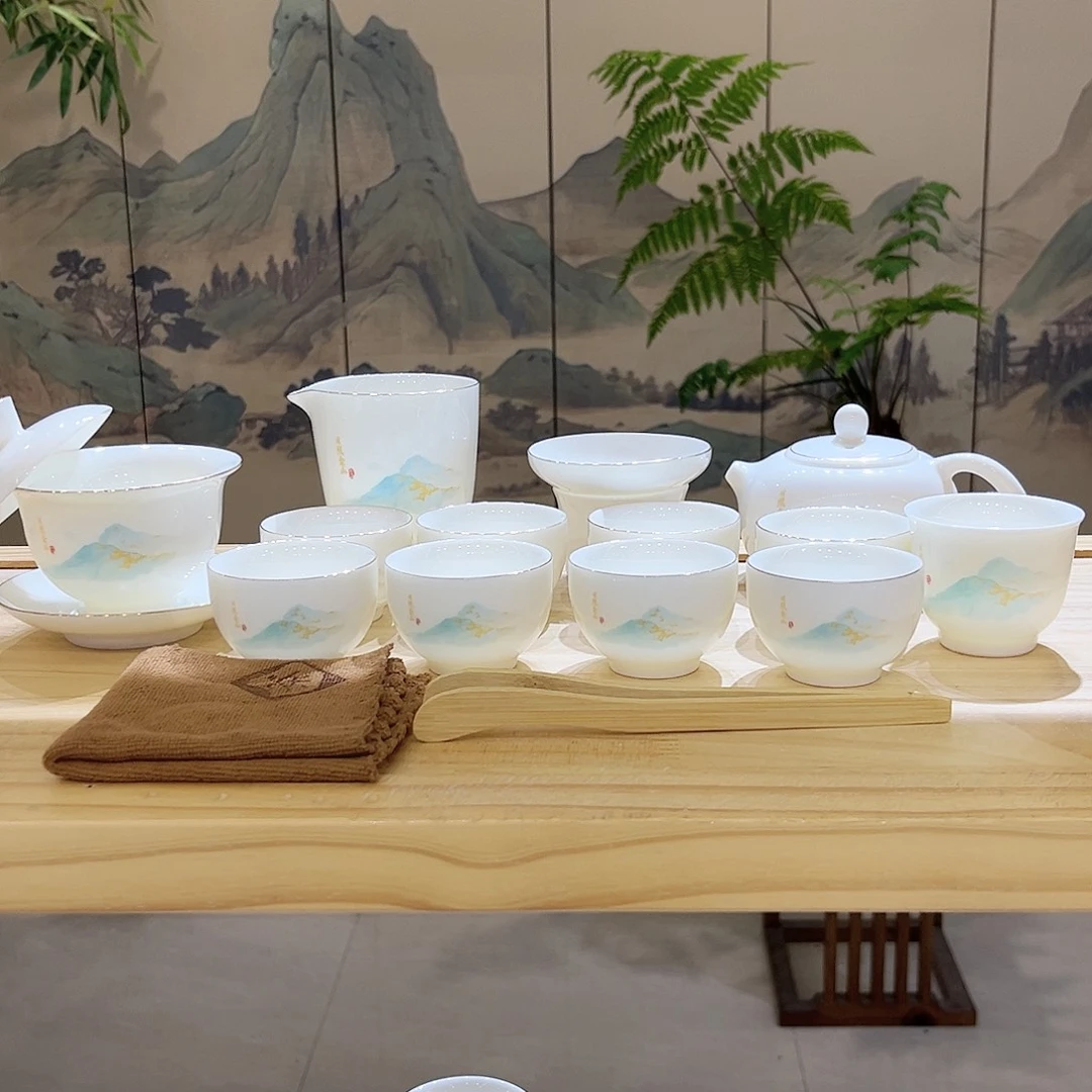 【都彩】日照金山羊脂玉瓷16头