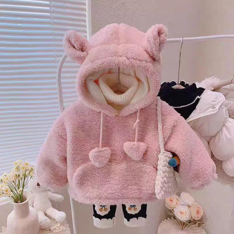 兔子毛毛卫衣颜色随机发（以直播衣服为准婴幼儿衣服