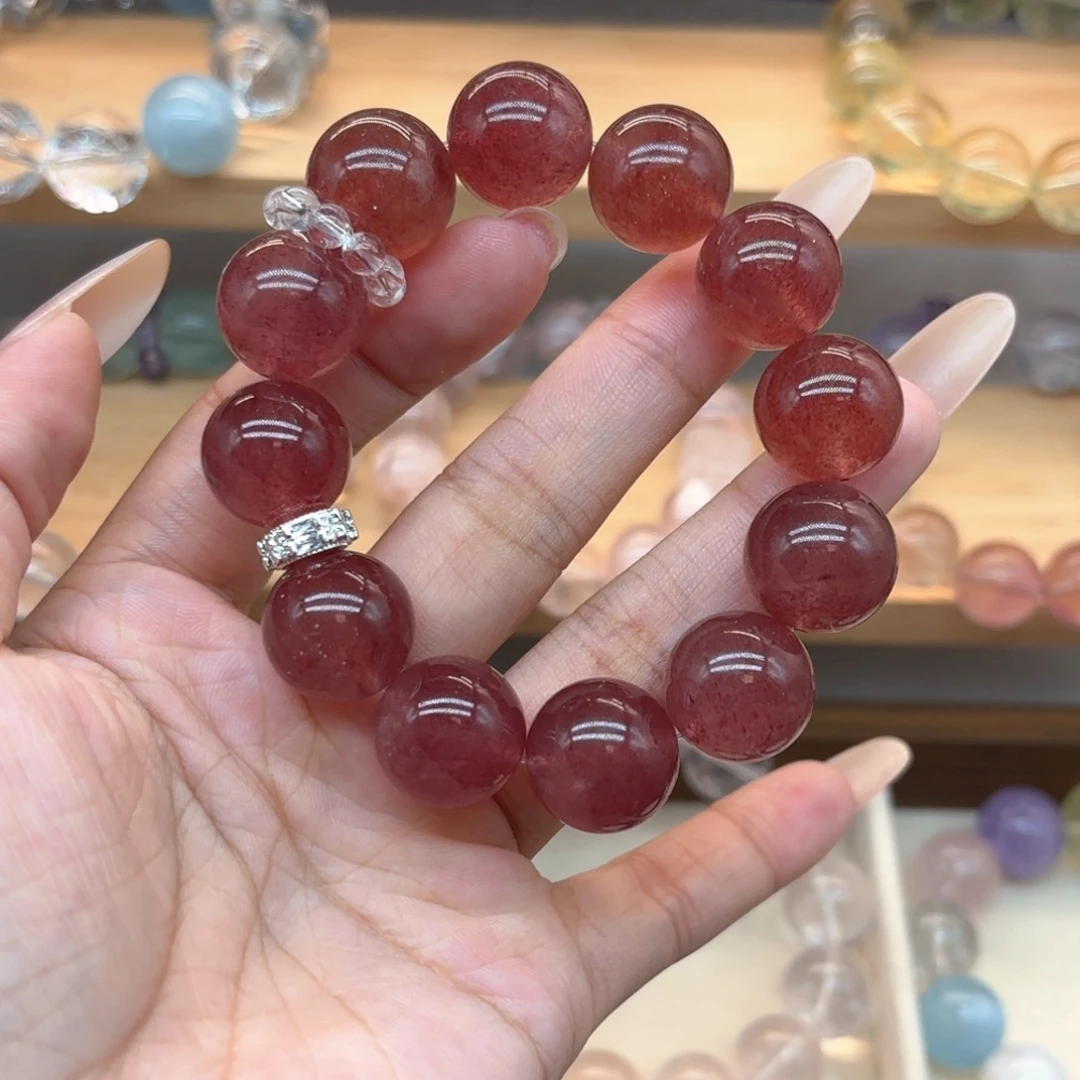 锦****银S925镶嵌手链烟晶