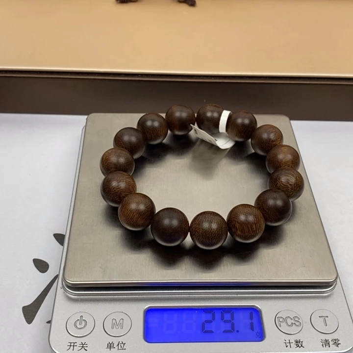 山***冰手串沉香芽庄红土