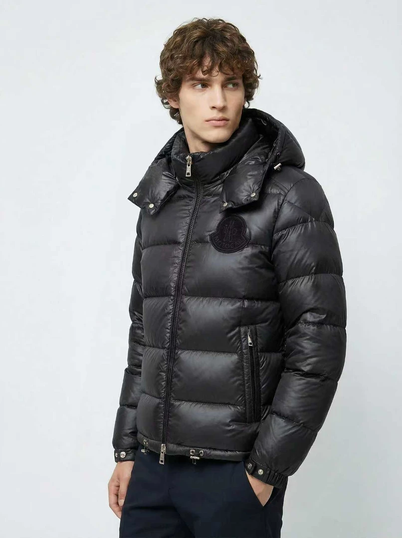 【羽绒服+打底衫 两件】MK男士新款2025新款男士羽绒服连帽亮面时尚