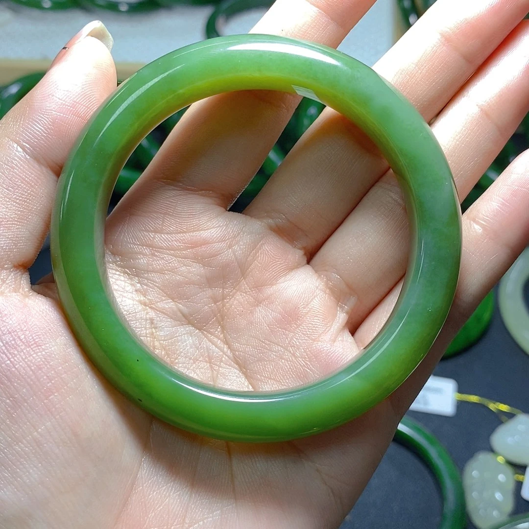 和田玉（碧玉）未镶嵌手链58圈