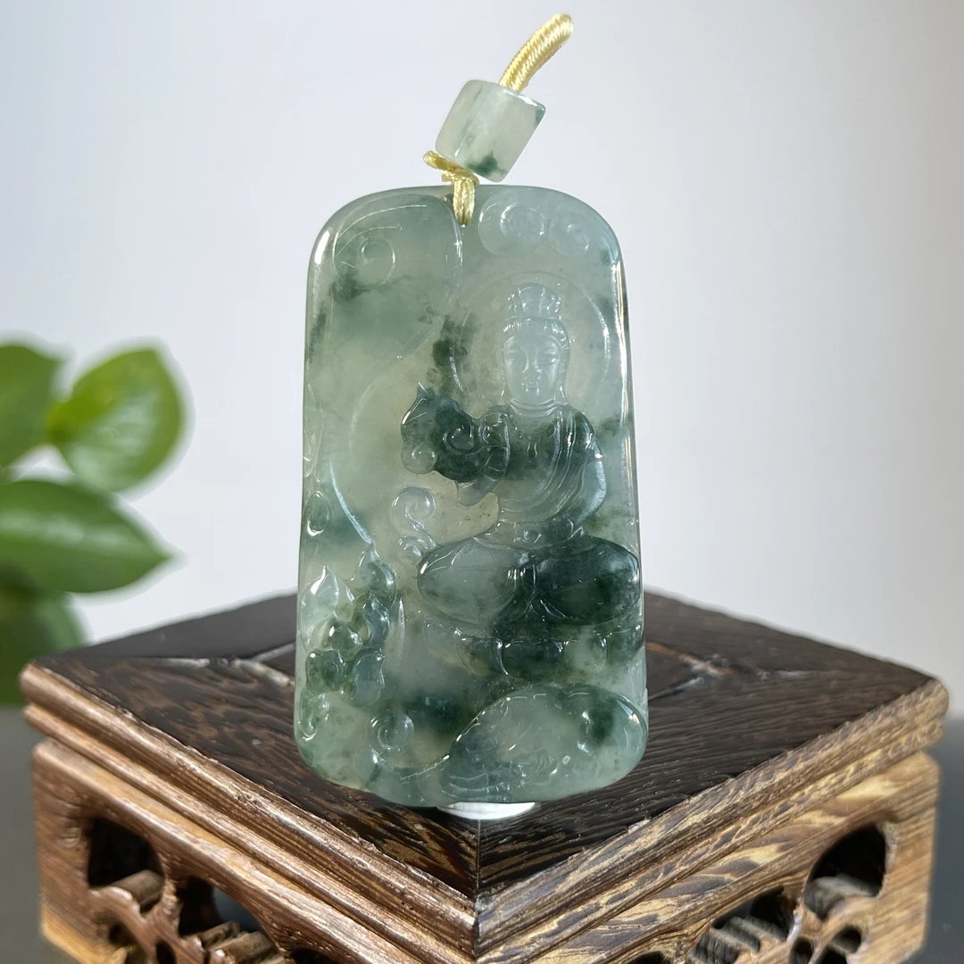 JGB02-207  天然缅甸A货翡翠  普贤