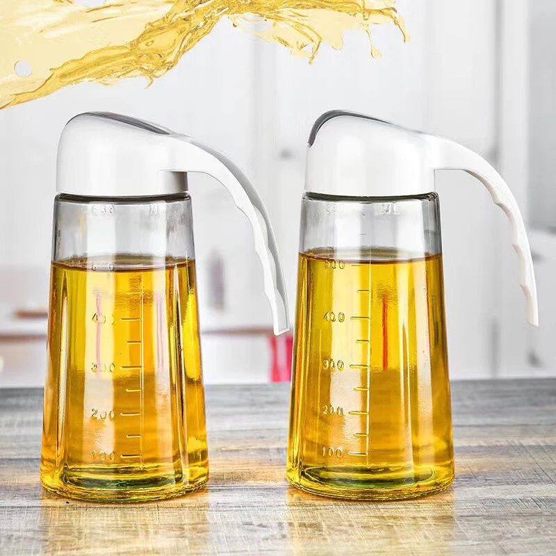 玻璃油壶自动开合防漏厨房家用装油瓶油罐香油酱油瓶醋壶玻璃油壶
