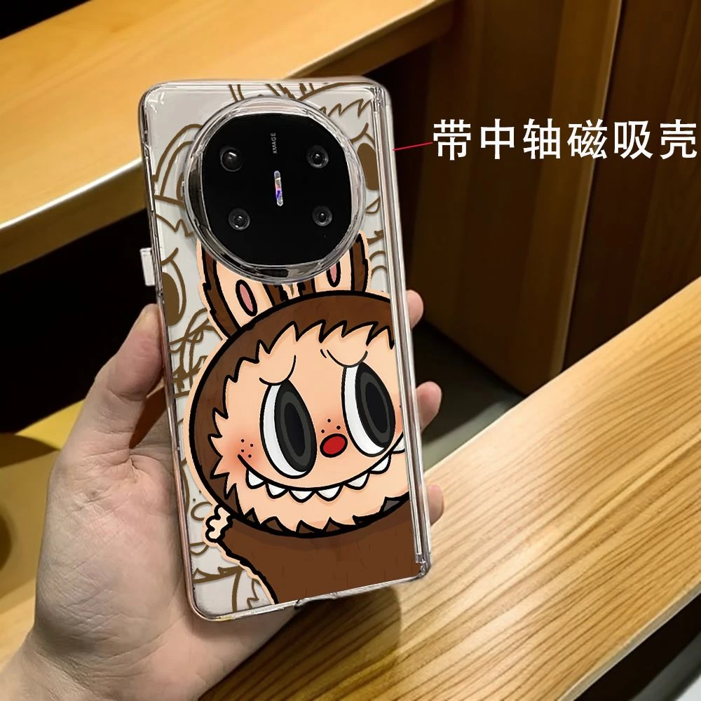 大脸拉布布适用华为MateX356中轴磁吸VivoXF手机壳OPPO荣耀三星透