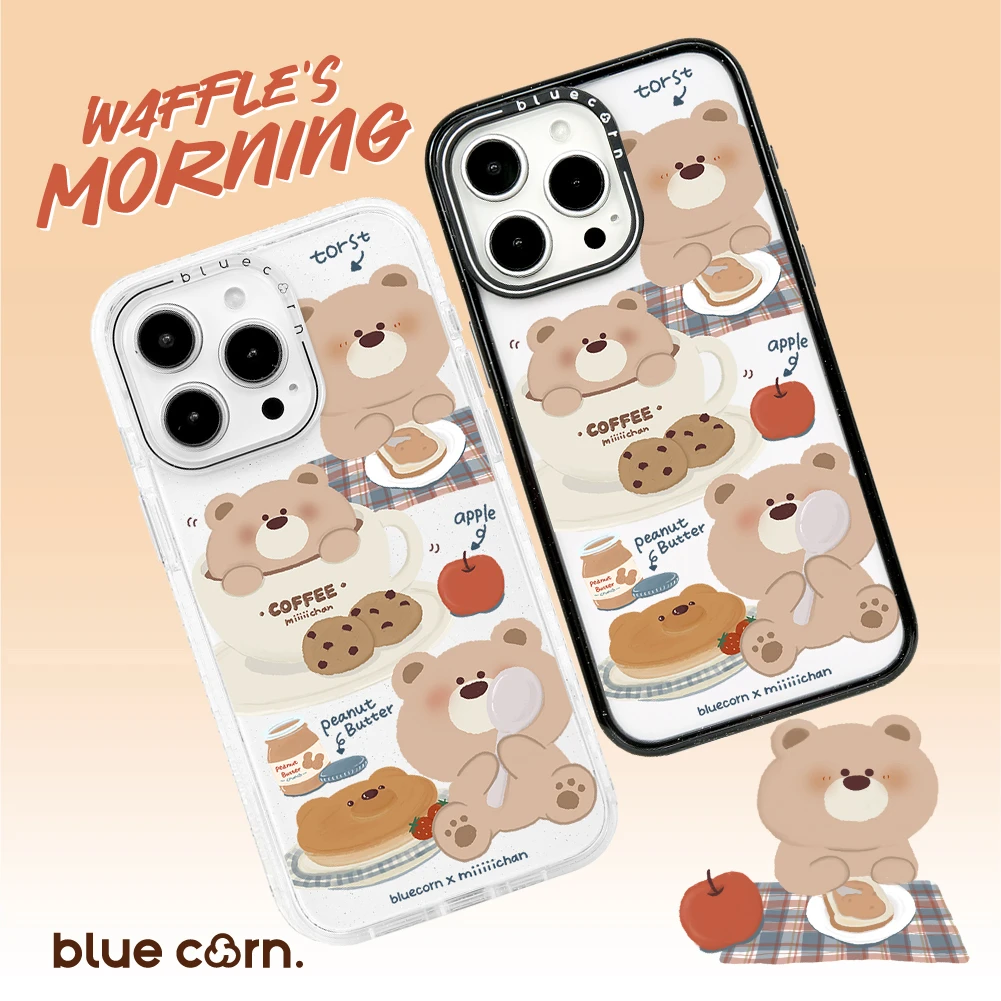 Bluecorn联名miiiiichan熊君的下午茶适用于iPhone16/15/14手机壳