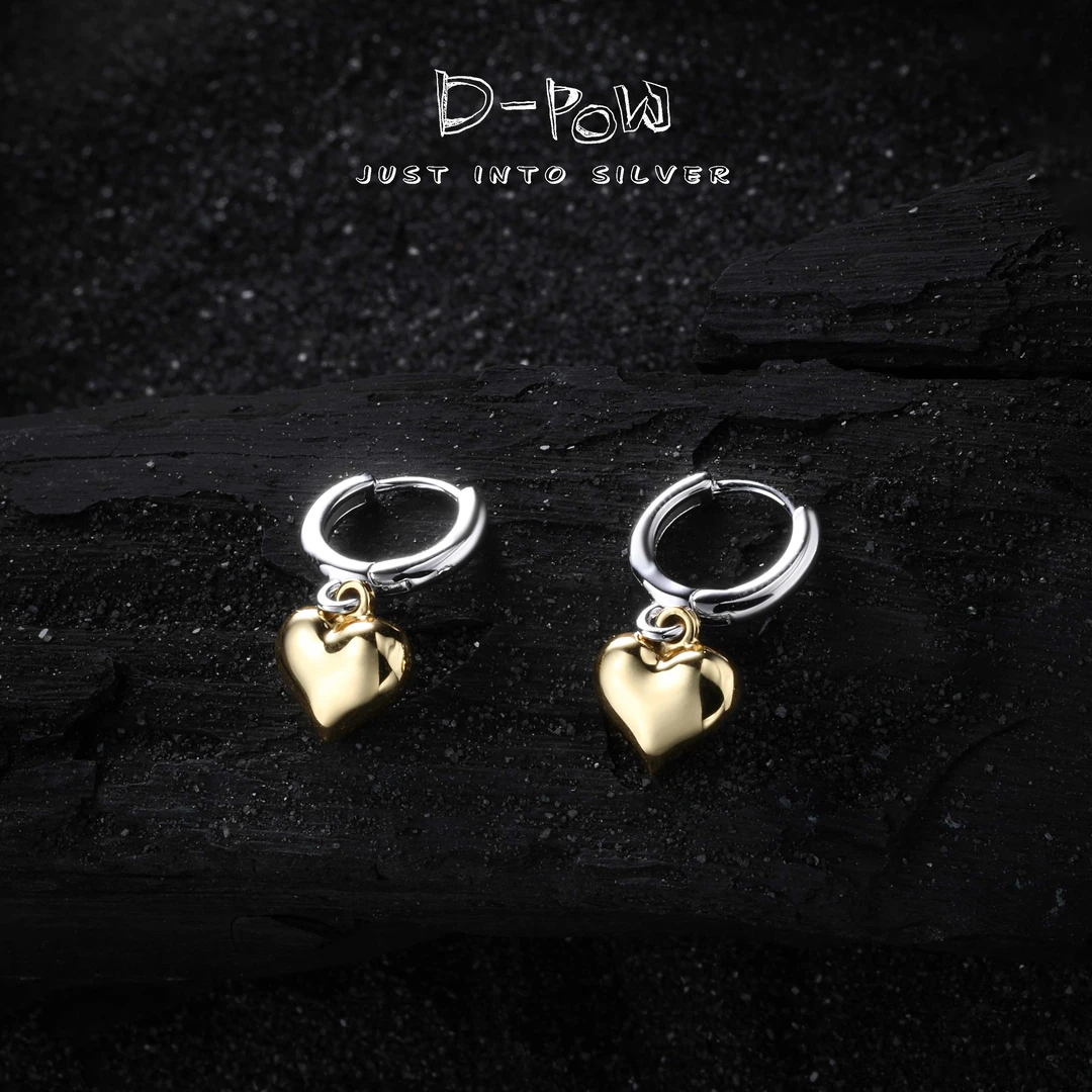 灯小炮 925银耳饰 小金桃耳坠(9017)气质百搭韩版简约ins个性