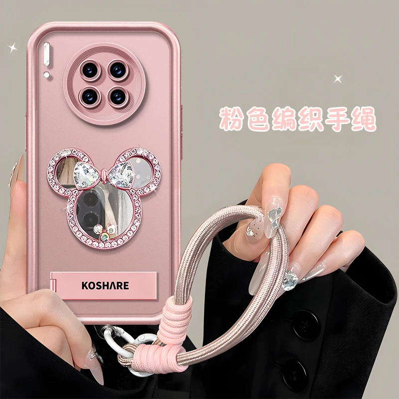 适用于【华为】Mate30/E高级感米奇镜子全包防摔金属漆天眼阶梯软壳