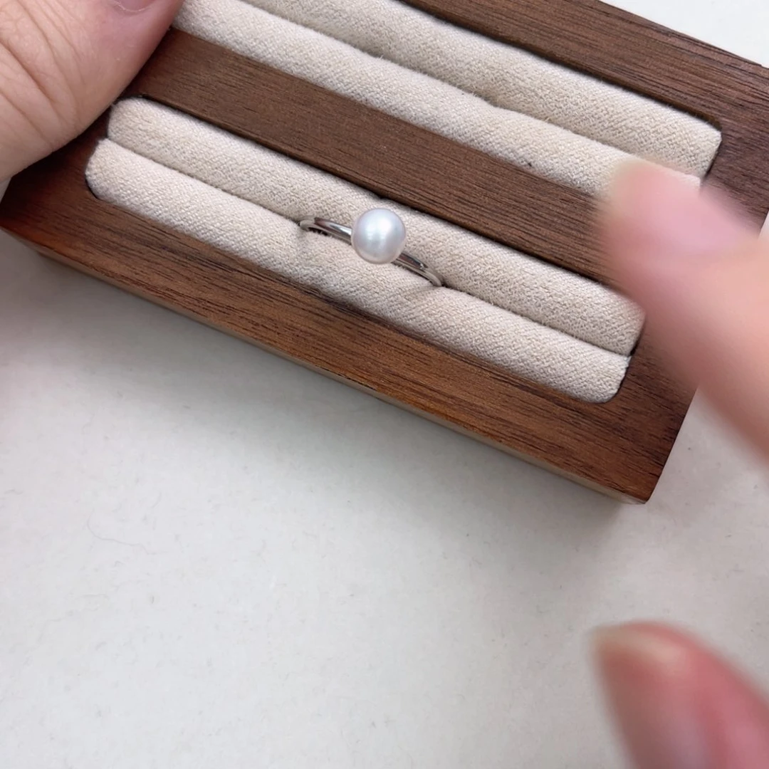 【闪购商品】戒指银S925镶嵌淡水珍珠