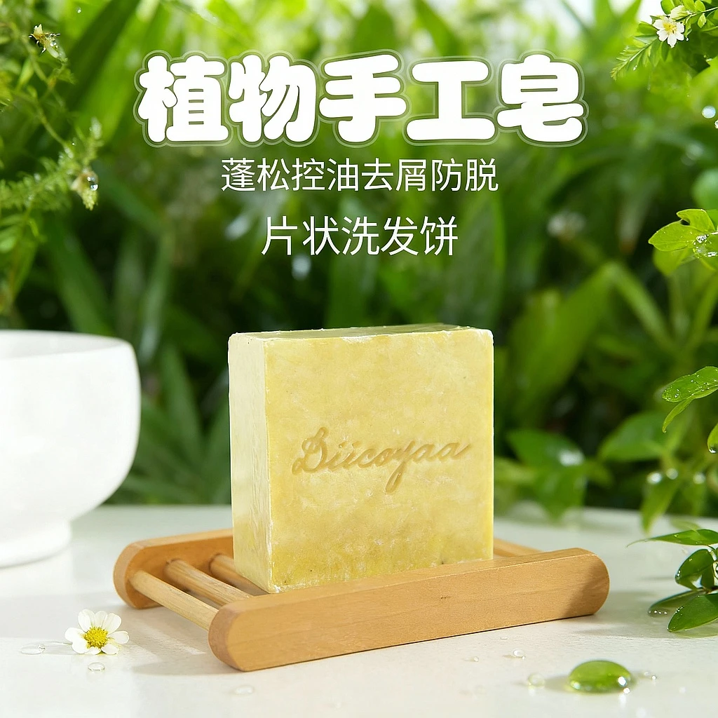 K250678 蓬松控油去屑防脱 植物手工皂洗发饼