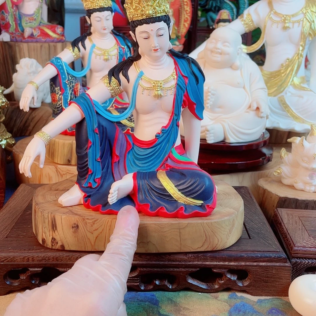 七***石材自在观音摆件