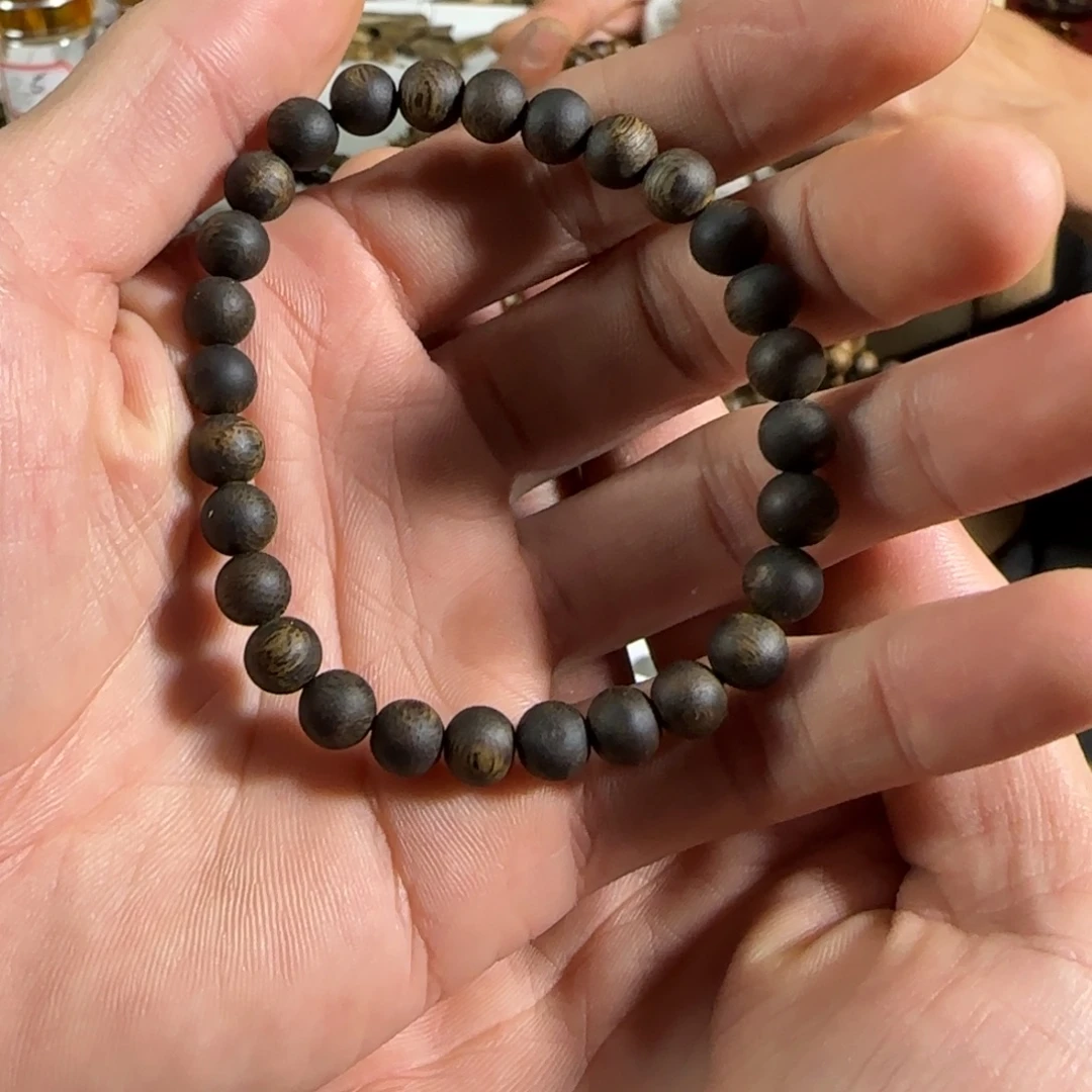 奇楠沉香手串卡7单圈沉水 5.g+