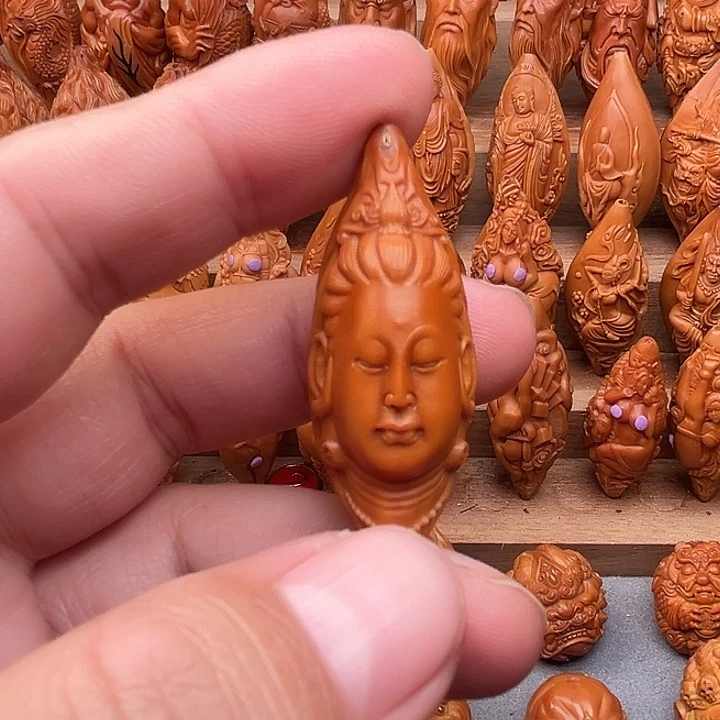 橄榄核吊坠18观音