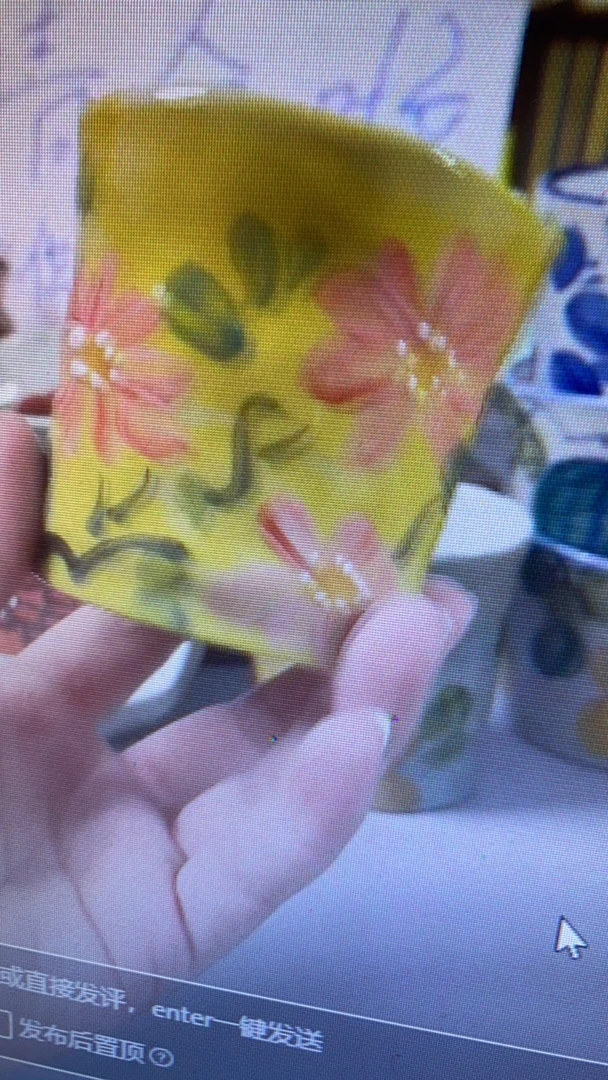 手工手绘高温釉下彩陶瓷（黄色）