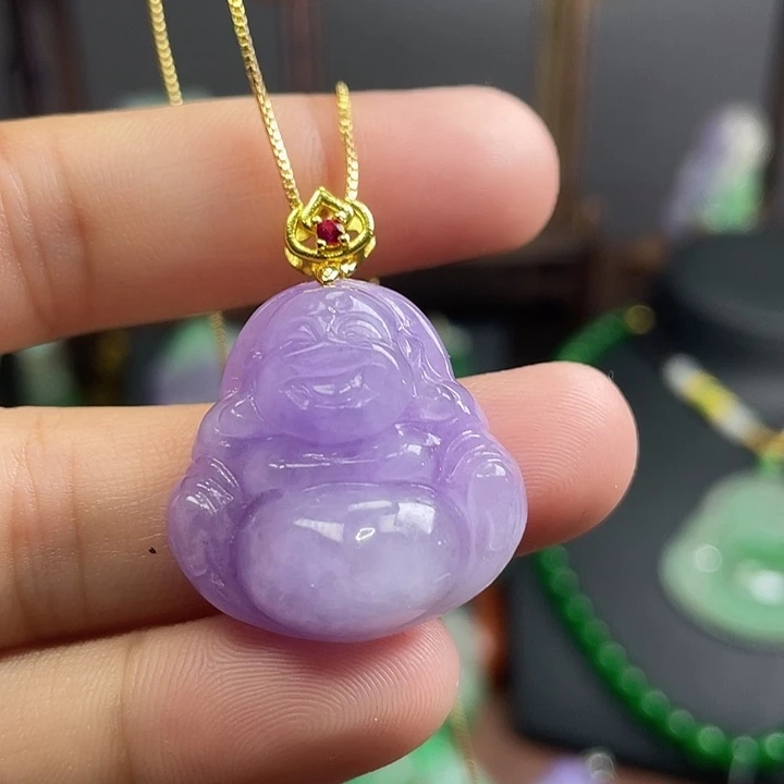 翡翠未镶嵌吊坠(赠链)