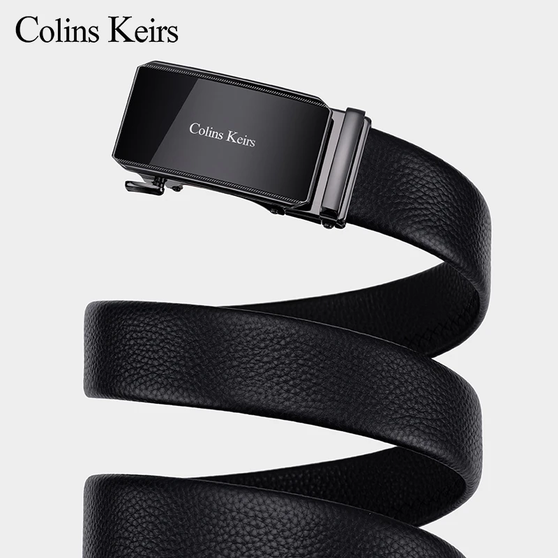 Colins Keirs男士真皮皮带中青年人时尚百搭高档商务腰带韩版潮流