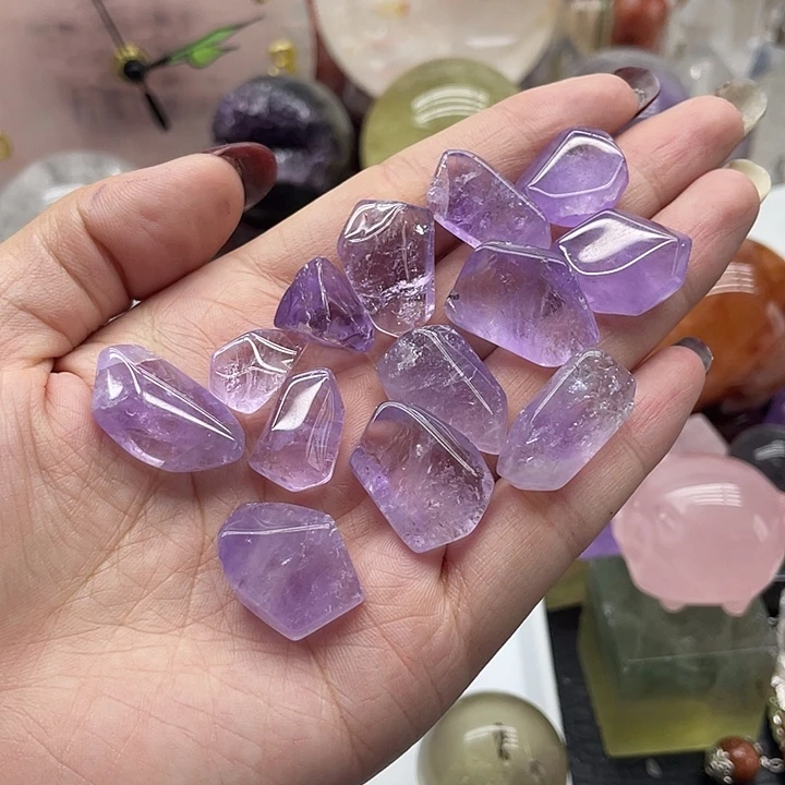 未镶嵌珠宝半成品水晶15紫水晶随行