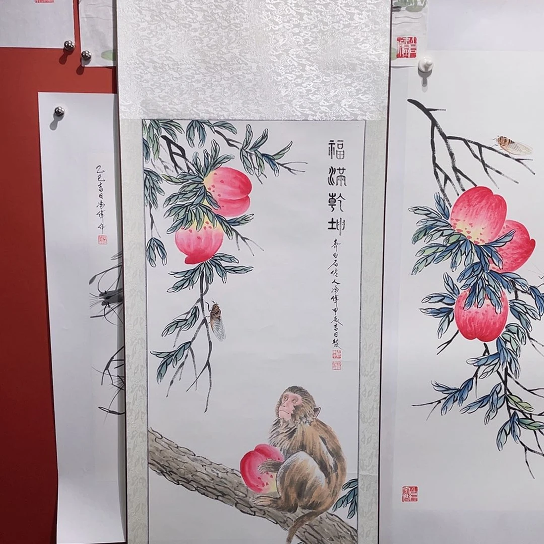 国画小*冯伟老师手绘国画作品音浩