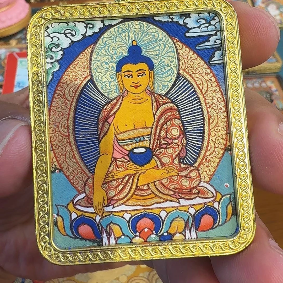 吊坠热贡纯手绘释加牟尼5*4