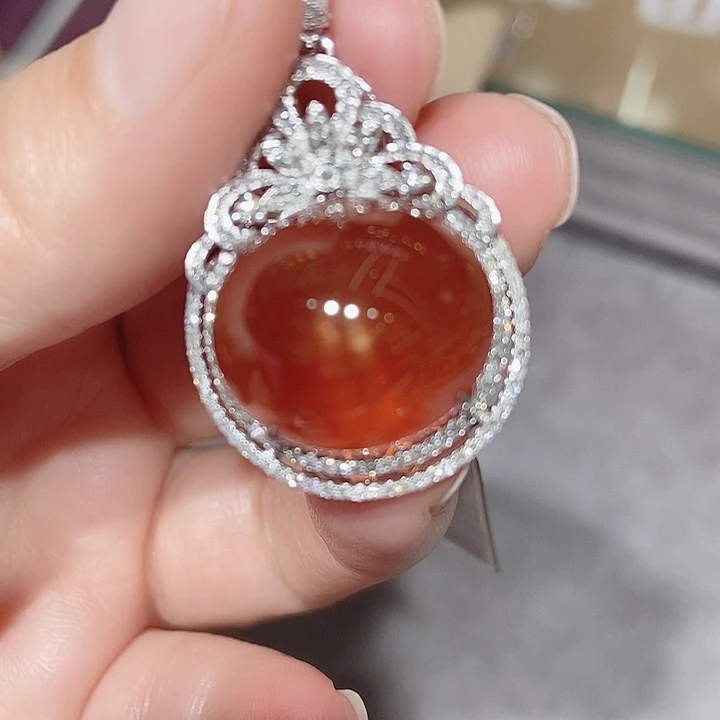 石榴石颈饰18K金镶嵌