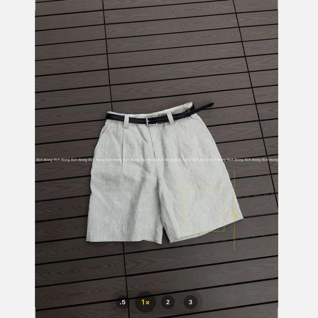 atong/阿彤-【亚麻中裤】-2025春夏欧货高品休闲中裤