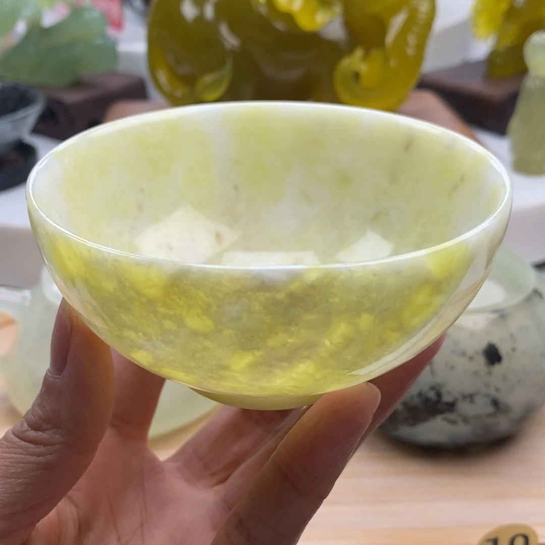 岫玉未镶嵌四大名玉玉碗