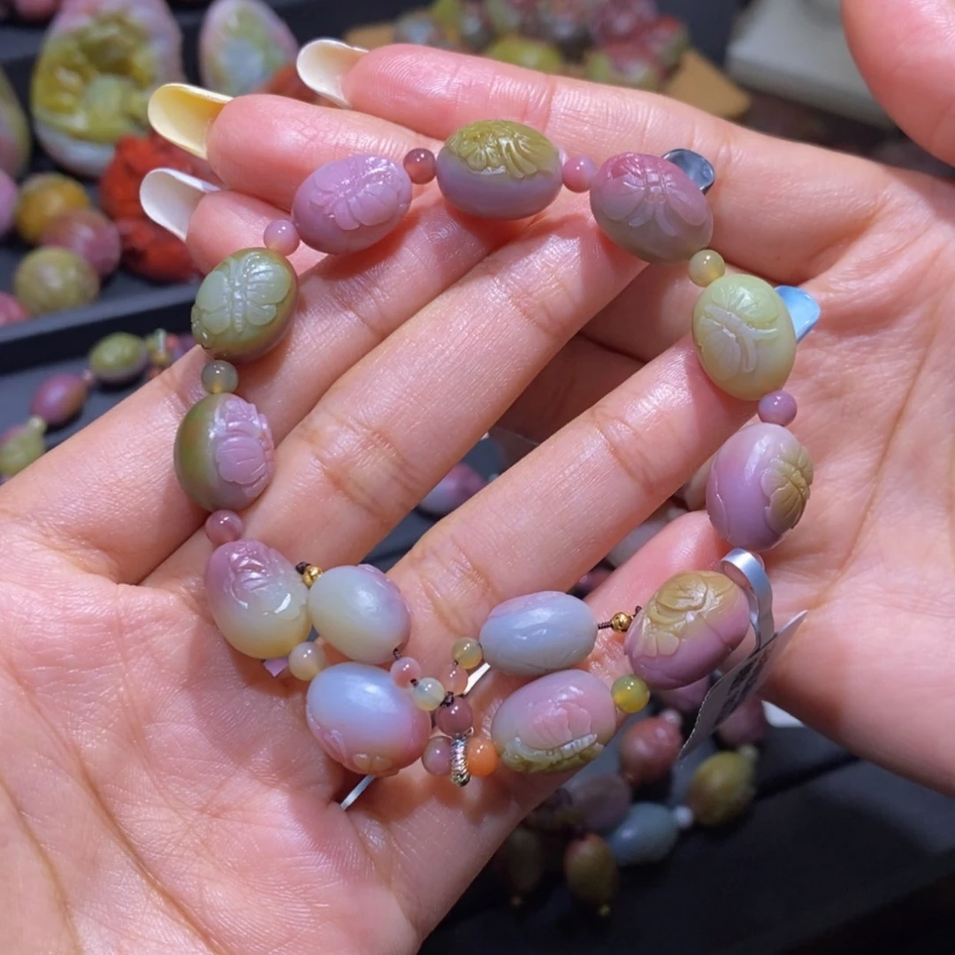 【闪购商品】玛瑙/玉髓手串未镶嵌祥****子盐源玛瑙