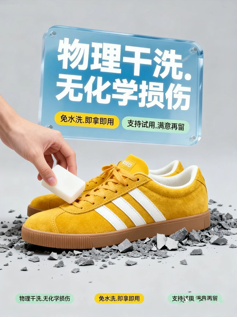 德训鞋运动鞋帆布鞋通用免水洗专用清洁护理橡皮擦绒面麂皮翻毛皮