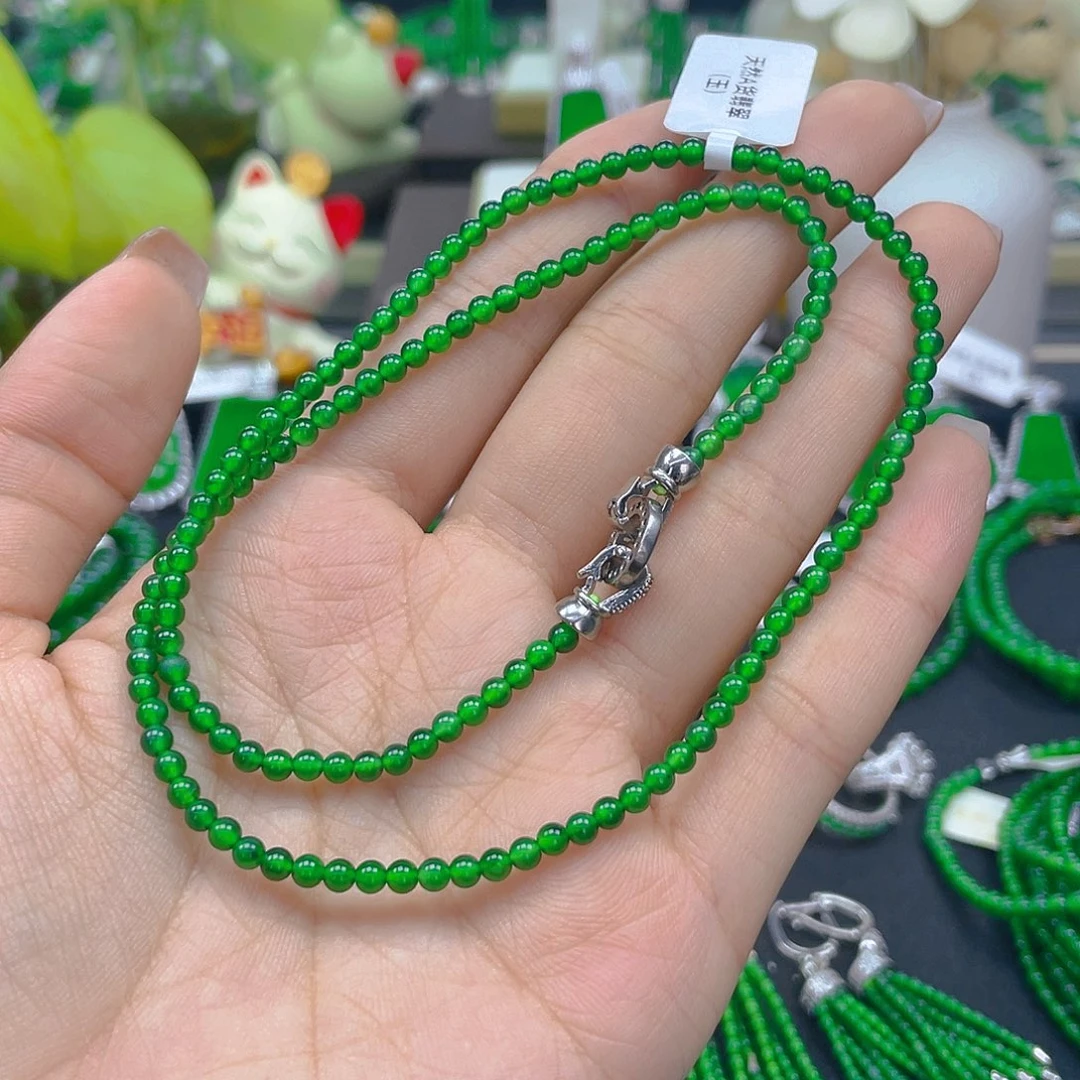 翡翠颈饰未镶嵌大*?天然A货翡翠卡3