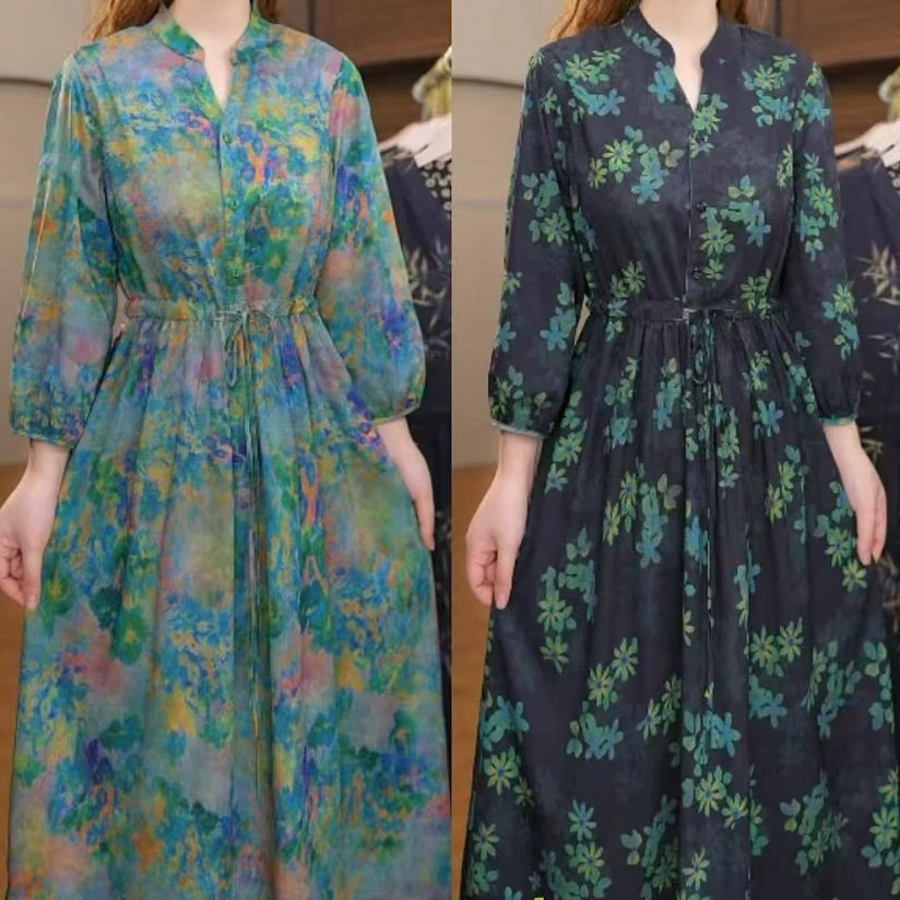 5707新款女士双面穿连衣裙