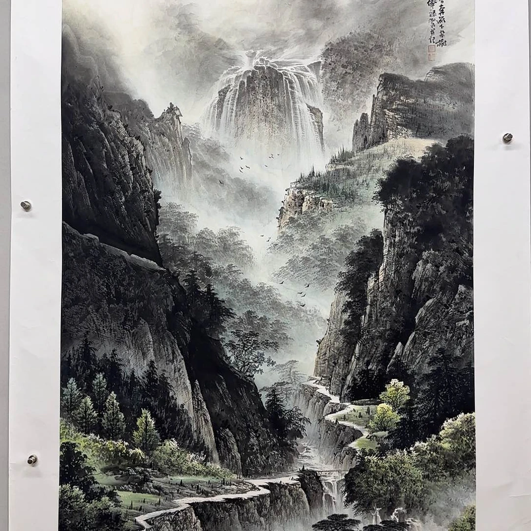 用***6国画黎俸禄荣宝斋金袍原作